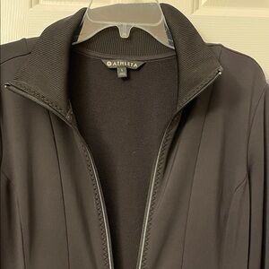Athleta black Ribbed Collar Jacket